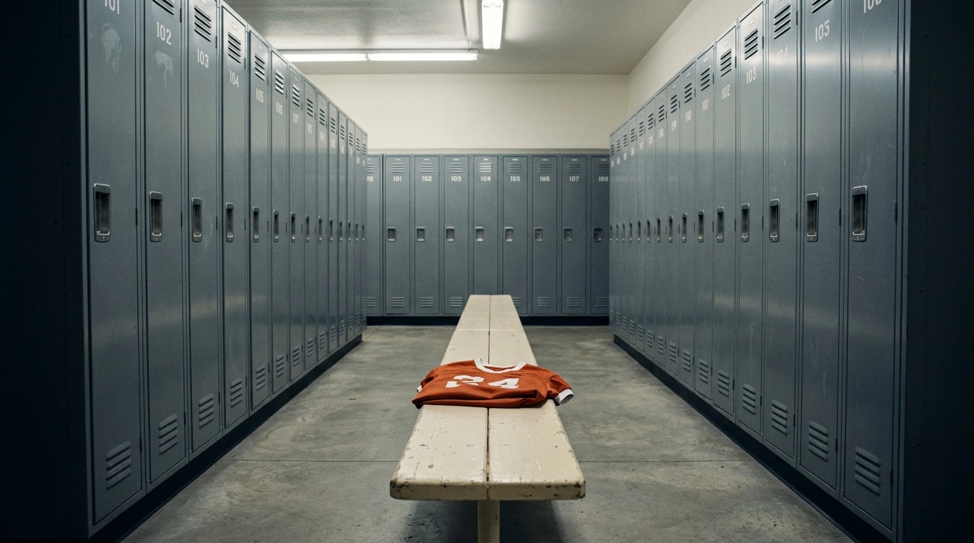 Vestiaire vide avec casiers numérotés
